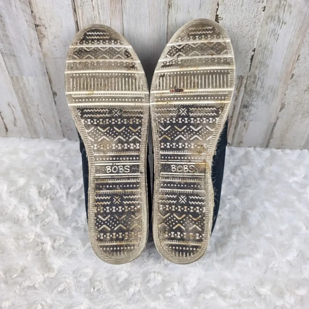 Skechers BOBS Women's Breeze slip-on espadrilles black Size 10